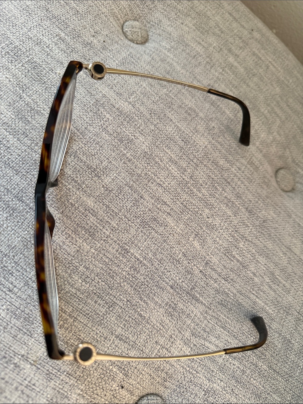 Bulgari Tortoiseshell and Gold Eyeglass Frames - Picture 3 of 4